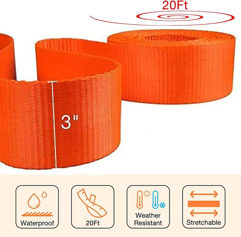 sumpluct Tow Strap Tree Saver Strap for Winching 3" x 20' 30,000 lb,Heavy Duty Offroad Straps RV Trailer Truck Winch Strap Emergency 4x4 Off Road Recovery Towing Rope Camper Accessories Travel Car Essentials - Image 3
